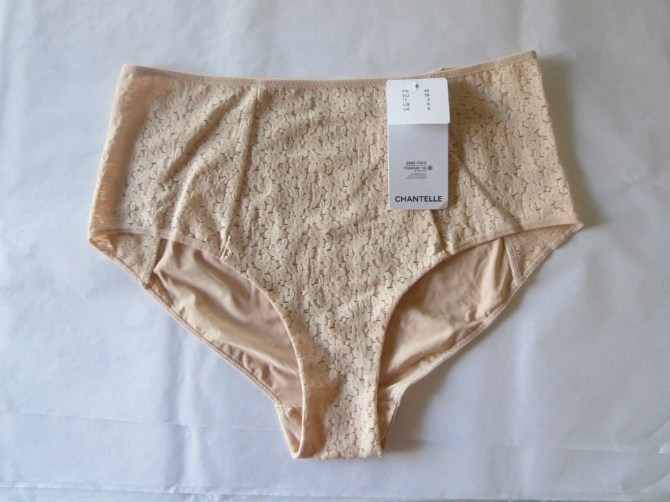 CHANTELLE NORAH BRAGUITA CINTURA ALTA, #13F3, PEQUEÑA, DESNUDA, NUEVA CON ETIQUETAS $38 Foto 3 de 4