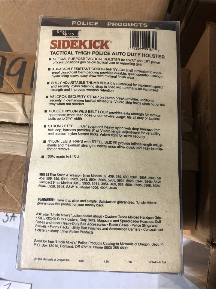 Funda uncle mikes talla 18 mano derecha táctica muslo 9918-1 Foto 2 de 3