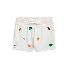NWOT Polo Ralph Lauren Girls Tropical Cotton Mesh Shorts White 2/2T