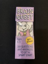 BRAIN QUEST PRE-SCHOOL 300 QUESTIONS AND ANSWERS CARDS AGES 4-5 PRE OWNED
