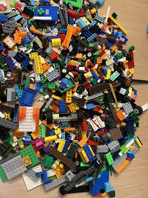 Lego Lot Bulk 3 Lbs Mix Of Bricks Incomplete Sets Minifigures Wheels Building