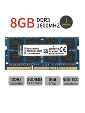 Kingston 8GB DDR3 1600MHz PC3-12800S KVR16S11/8 SODIMM Laptop