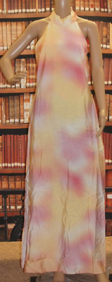 Larissa Ware Halter Neck Pastel Maxi Dress/Cover Up size L