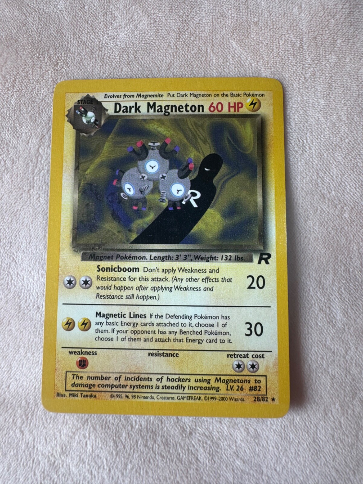 Pokémon TCG Dark Magneton Team Rocket 28/82 Regular Unlimited Rare NM