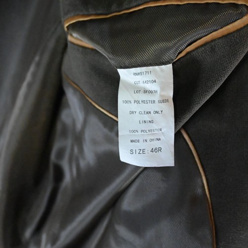 Andrew Fezza 46R Dark Brown Sueded 2Btn Blazer Jacket Sport Coat - Picture 6 of 8
