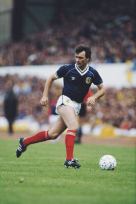 Scottish professional footballer Davie Cooper pictured in action  - Old Photo