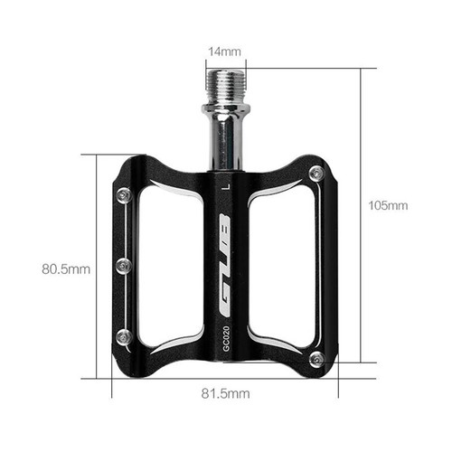 Pedale bici alluminio flat platform pedali cromo asse 9/16" mtb bici corsa BMXDU - Foto 3 di 14