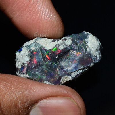 Black Opal Rough 11.75 Carats, Smoked Ethiopian Welo Opal Rough, Fire Opal Raw
