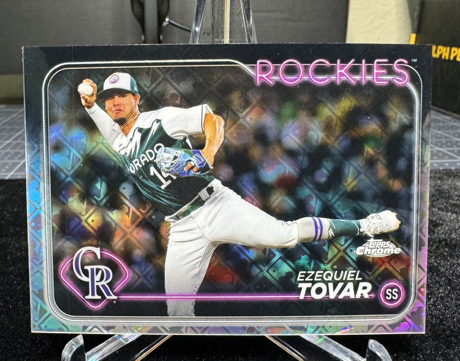 2023-24 Topps Chrome Logofractor Edition - #105 Ezequiel Tovar Colorado Rockies