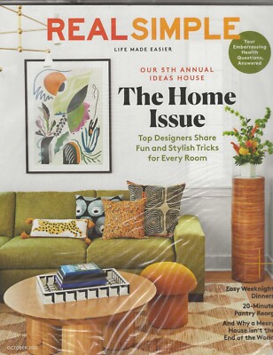 NEW SEALED REAL SIMPLE MAGAZINE Oct 2022 THE HOME ISSUE 5TH ANNUAL IDEAS HOUSE