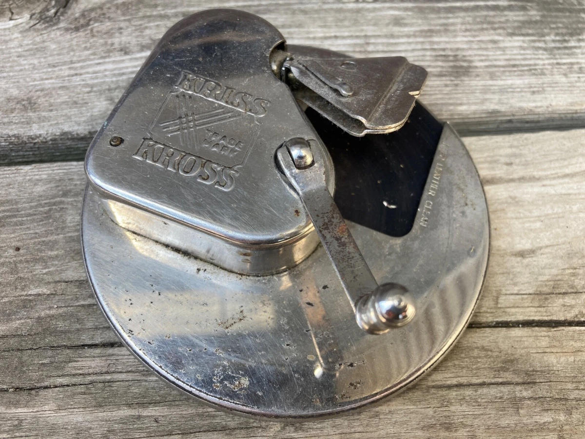 VINTAGE KRISS KROSS RAZOR BLADE SHARPENER STROPPER MADE USA RHODES MFG