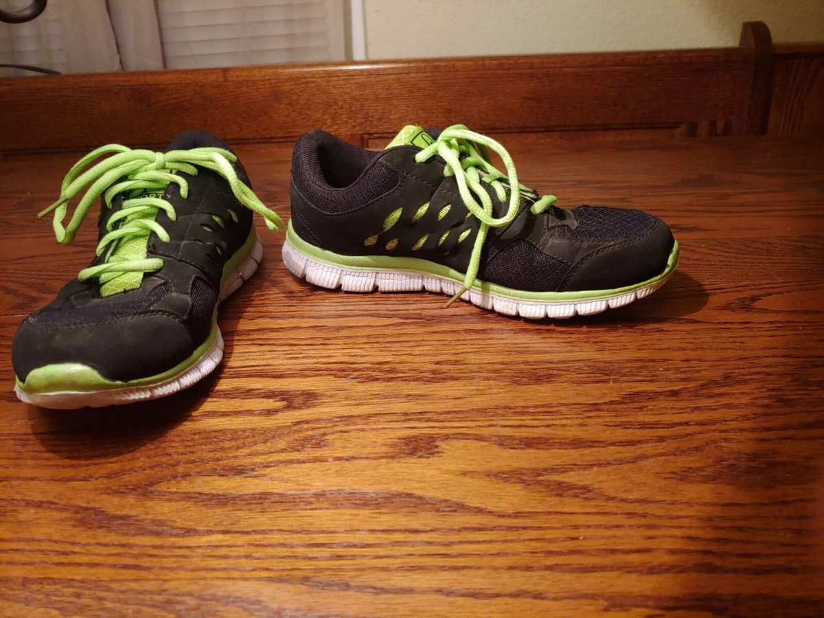 Women s Oi Sports Shoes Sneakers Size 7 Black Neon Green K