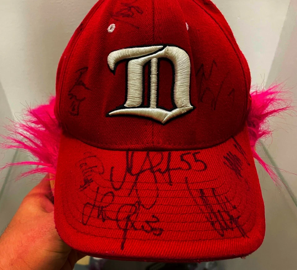 DETRIOT RED WINGS ALL SQUAD SIGNED ZEPHYR BRAND SIZE S NHL HOCKEY CAP - Image 3 of 4