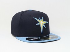 New Era 59Fifty Mens Hat Tampa Bay Rays Navy Sky Blue Diamond Size 8 CAP 59/50