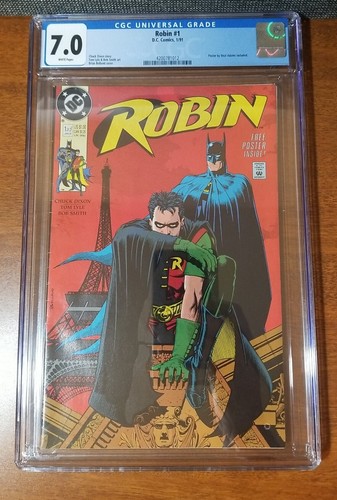 Robin #1 Limited Series CGC 7.0 (DC, 1991) New Case, White Pages, Bolland Dixon