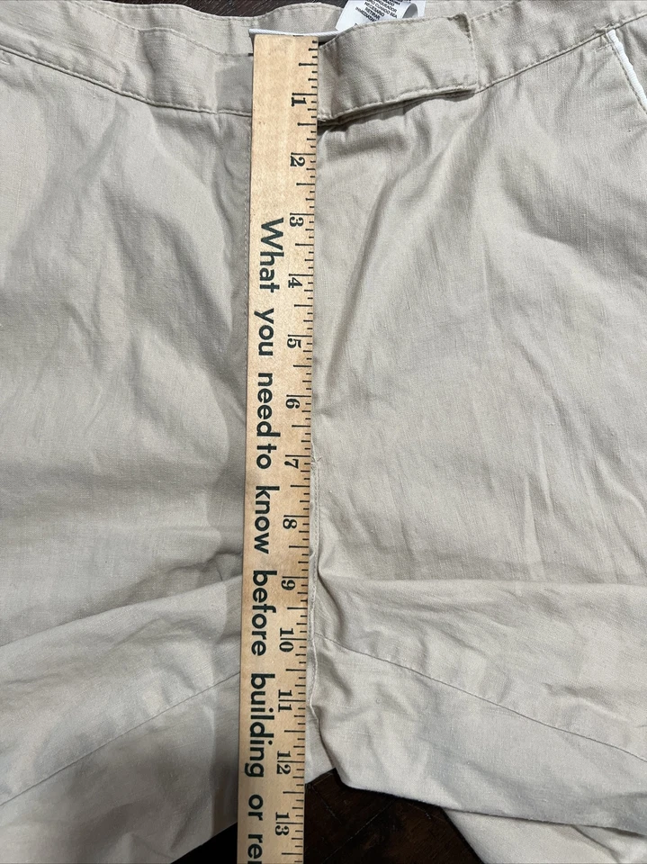 Pantalones cortos para mujer Liz Golf by Liz Claiborne mezcla de lino tostado talla 8 Foto 4 de 4