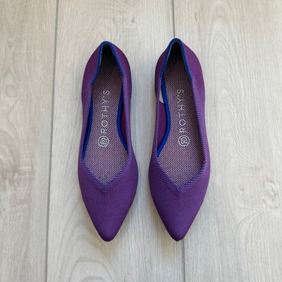 Rothy's The Point violet purple pointed recycled sustainable flats W7