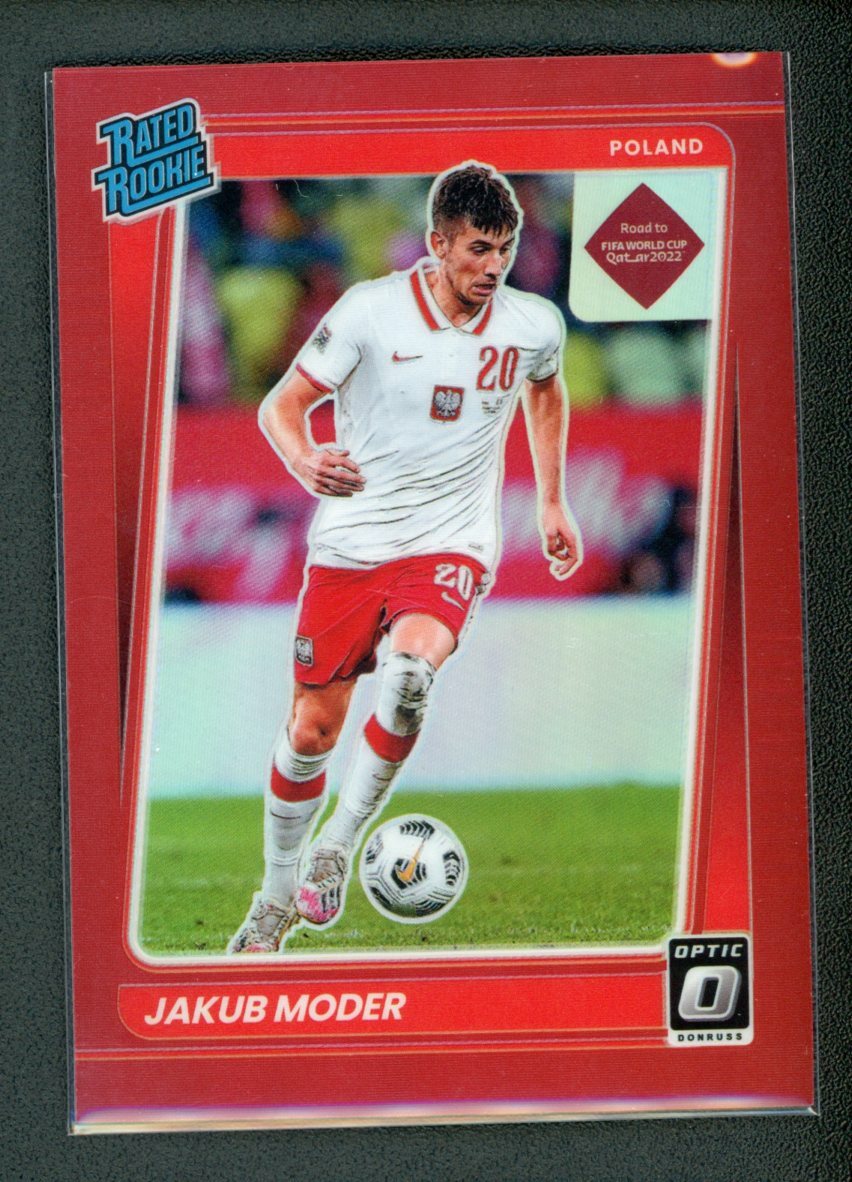 2021-22 JAKUB MODER 124/149 PANINI DONRUSS OPTIC RED RATED ROOKIE RC #179