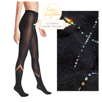 Avery Tights By Wolford S Small Black Hematite Mit Swarovski Elements Funkelnd