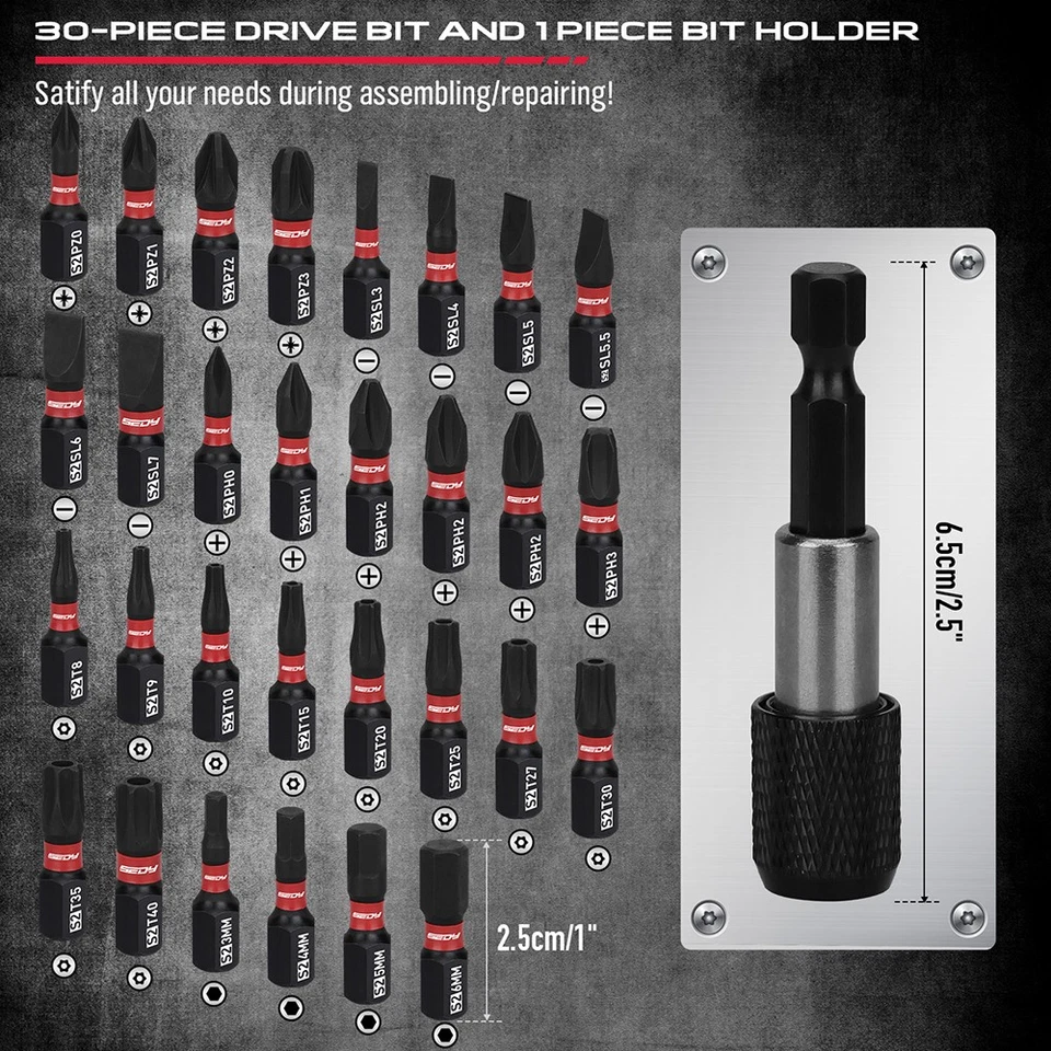 64PC 1/4" Drive Impact Socket Wrench Bits Set Metric SAE Deep Shallow Ratchet S2 - Image 4 of 4