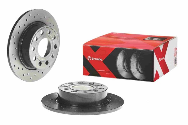 2X Bremsscheibe Xtra Line - Xtra Brembo 08.9502.1X FüR A3 Audi VW Seat Golf Leon-image