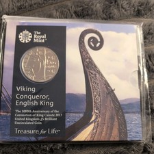 2017 Brilliant Uncirculated 1000th Anniversary King Canute £5 Coin Sealed 