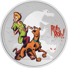 2024 Niue Warner Bros Scooby Doo Ruh Roo 1 oz Silver Colorized Proof Coin