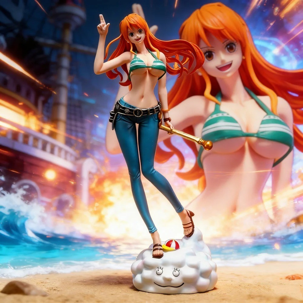 One Piece Nami Action Figure Collections Toys Gifts Luffy Zoro Sanji Statue