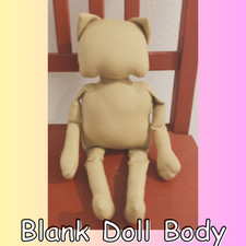 BLANK Doll Body, Primitive Unfinished Cloth Doll, Cat Doll