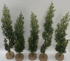 Christmas Village 5 Trees Plastic