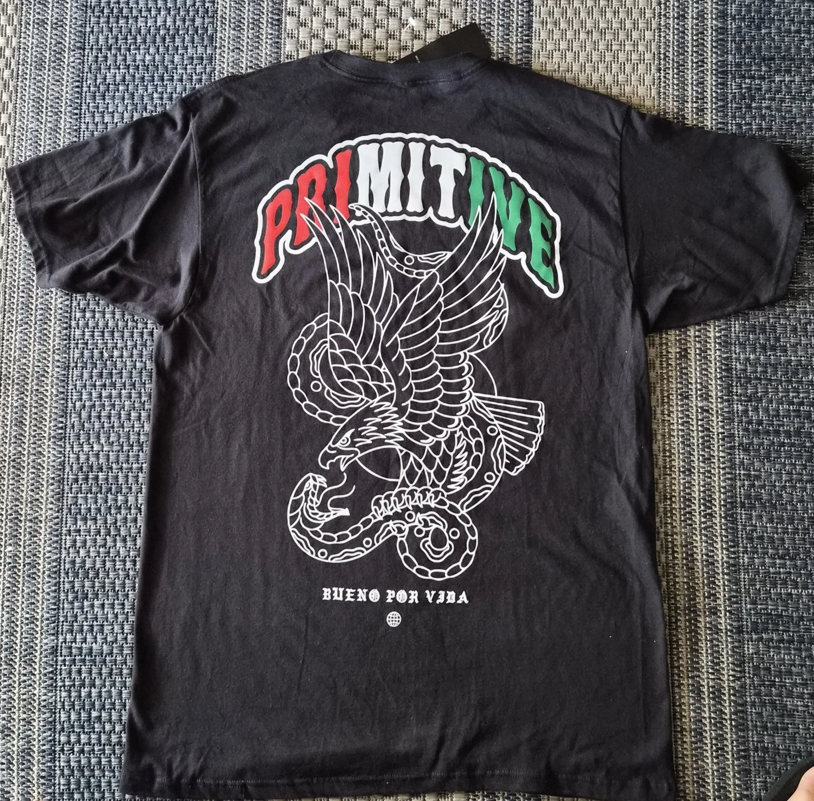 Primitive Collegiate Mexico Graphic Tee Men's Size Large Black NEW