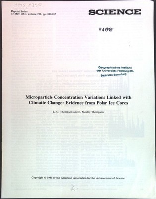 Microparticle Concentration Variations Linked with Climatic Change: Evidence fro