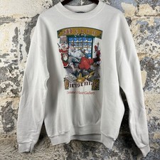 Vintage 90's Lee Cotton Blend Sweatshirt White Merry Christmas Humor Graphic XL