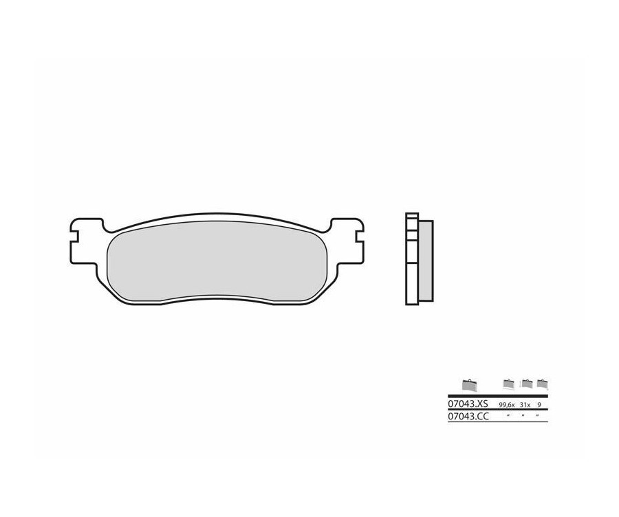 Plaquettes de frein Brembo 07043CC carbone céramique pour maxiscooter