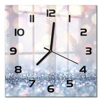Wanduhr Glasuhr Glas-Wanduhr GläNzender Hintergrund Schwarze Zeiger 30X30 Cm
