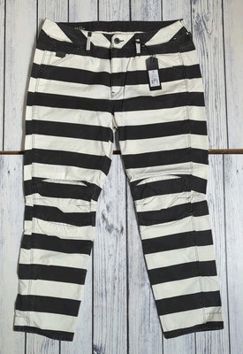 G-Star Pharrell Williams 5622 Womens 3D MID Boyfriend Jeans Prison Stripe 29x30