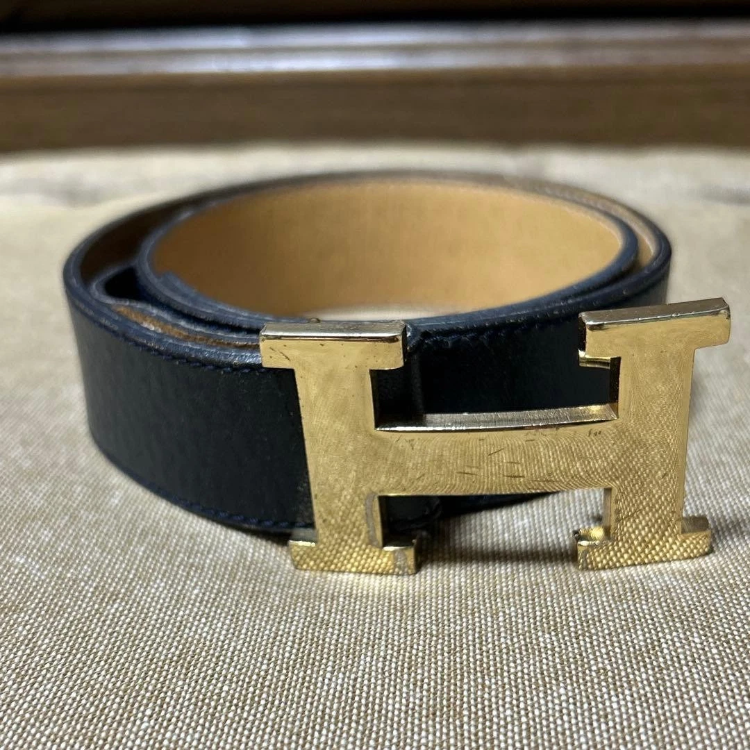 HERMES　ヴィンテージ　ベルト HERMES - エルメス HERMES Hベルト ヴィンテージ バックルベルト