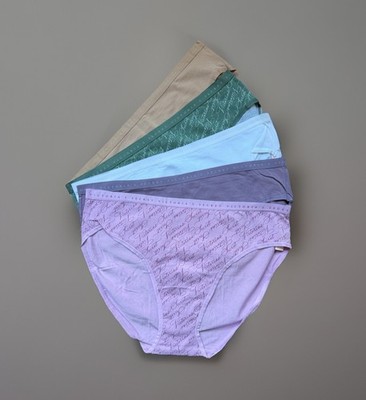 5-Pack Victoria's Secret sz XL High-Leg Logo Brief Panty Cotton Bundle Lot Set