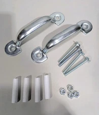 2 Garage Door Lift Handles Closed Grip 7" Long with Hardware Included