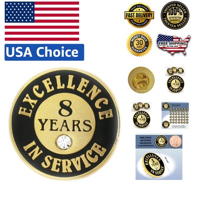 Elegant Gold Plated Workplace Reward Pins   1-60  of Service Recognition