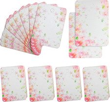 100Pack Flower Earring Cards for Display Necklace Card Jewelry Display Hanging C
