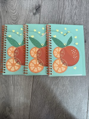 Cute Fruit Spiral Bound Notebook Workbook Lined Page Planner Diary set for 3