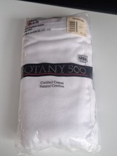 3 Vtg Botany 500 Men's Fly Front Briefs Underwear White 100 Cotton Extra Large