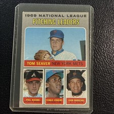 1970 Topps - League Leaders Tom Seaver, Juan Marichal, Fergie Jenkins #69