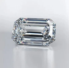 Natural D Color Loose 6 CT Emerald Cut Lab Grown CVD Diamond VVS1 Certified