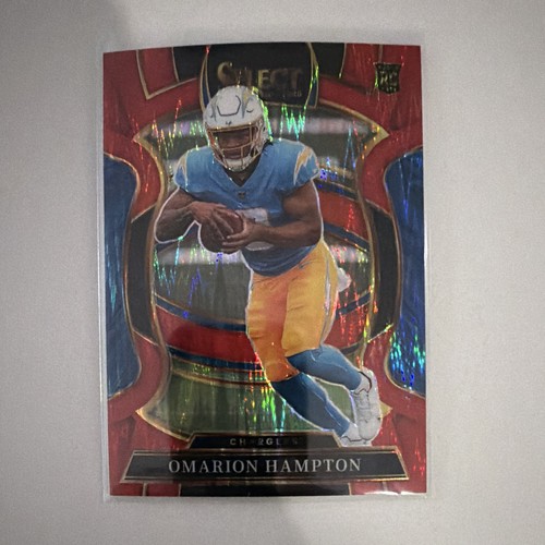 2025 Panini Select - Concourse Omarion Hampton #2 Red Shock Prizm /249 (RC)