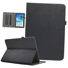 Universal 10 10.1 Inch Android Tablet Case, Dluggs PU Leather Multi-Angle Black