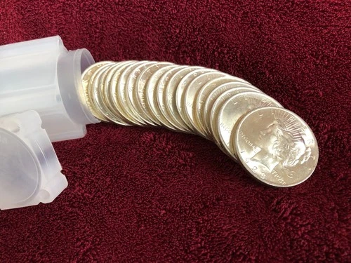 PEACE 1923-P SILVER Dollar Roll (20 coins) ~ GEM BU ~ FREE SHIPPING !  My #299