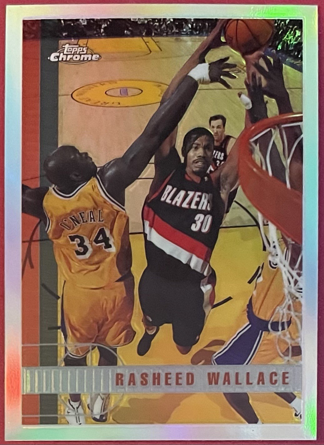 Rasheed Wallace 1997-98 Topps Chrome Refractor #120 Trail Blazers