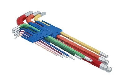 Laser Tools Colour Coded Hex Key Set - Ball End 9pc 7869